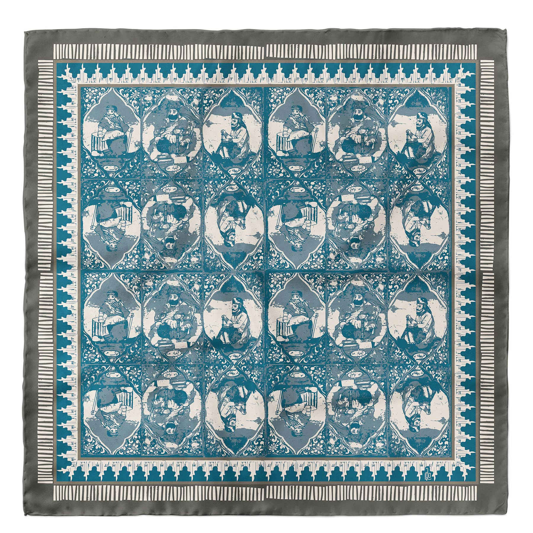 Persian Scarf for Women - Luxe and Vibrant Motif Hamam Golzar