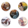 Persian Poetic Sentences Button Pin Set - Dard (5 pcs)