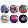 Persian Set of 6 Pinback Buttons - Chelle Night