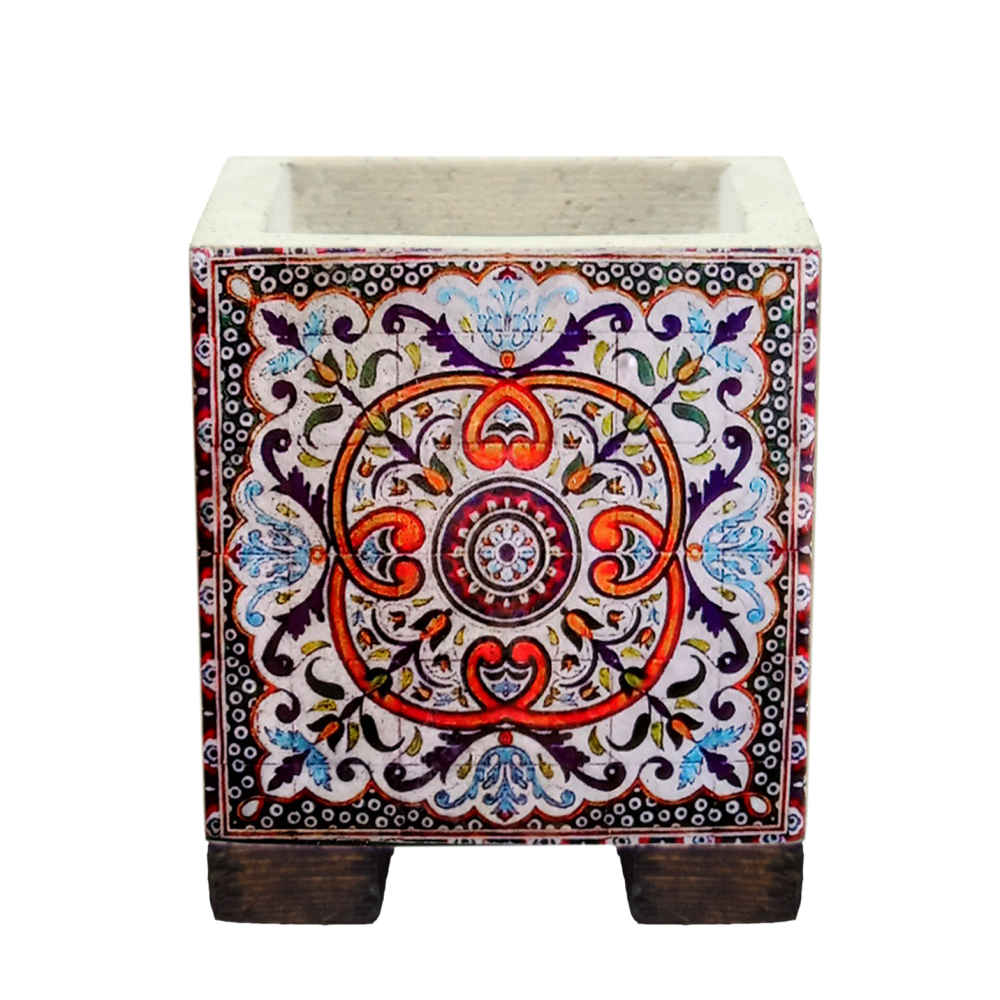 Decorative Persian Square Concrete Vase Model Farimah