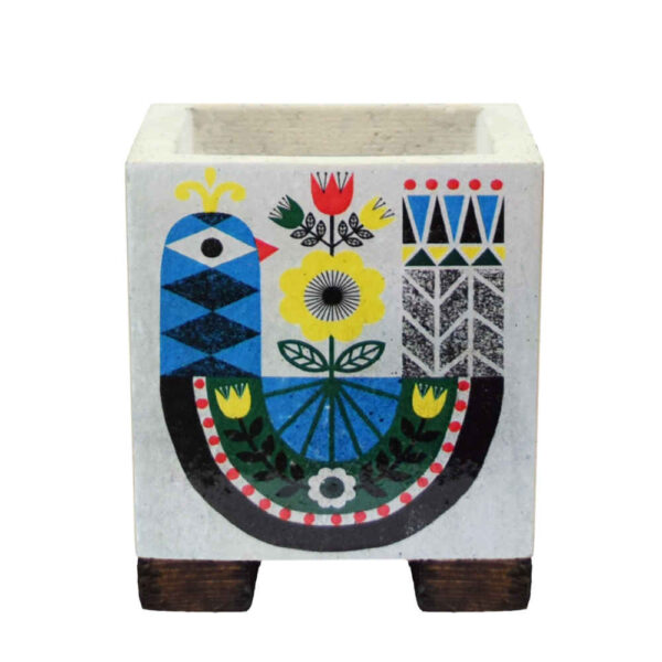 Decorative Persian Square Concrete Vase Model Kabootar