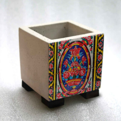 Decorative Persian Square Concrete Vase Model Narnia