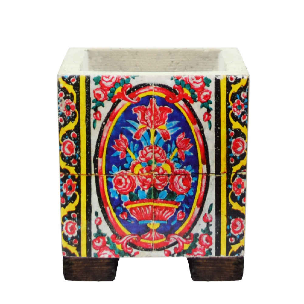 Decorative Persian Square Concrete Vase Model Narnia