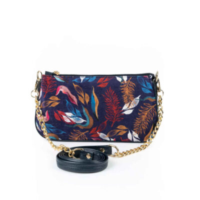 Handmade Faux Leather Chain Strap Bag Leaf