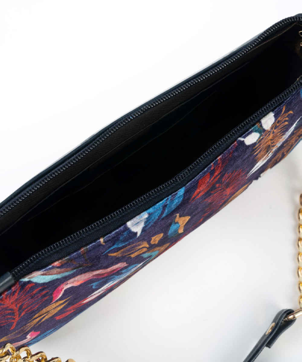 Handmade Faux Leather Chain Strap Bag Leaf