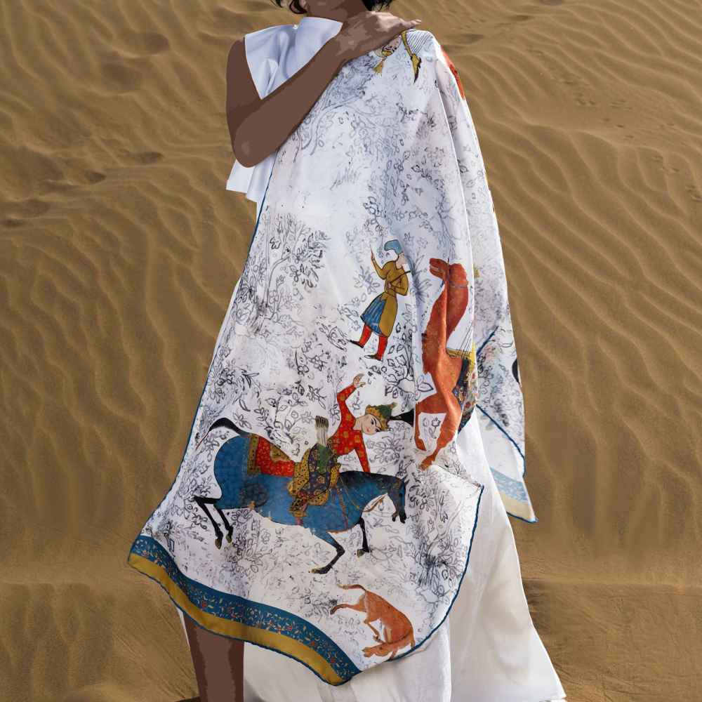 Persian Printed Shawl for Women Artistic & Lightweight Bahram