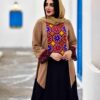 Women's Long Sleeve Embroidered Dress Suitable for Outdoor Style Model Asoo