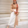 Women's Long Sleeve Linen Dress Suitable for Outdoor Model Maral