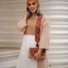 Women's Long Sleeve Linen Dress Suitable for Outdoor Model Maral