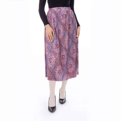 Women’s Pleated Midi Skirt Model Liam