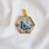 Resin Necklace Pendant for Women Handcrafted Blue Butterfly
