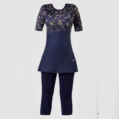 2 Piece Women’s Short Sleeve Swimsuit Model Floral
