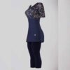 2 Piece Women's Short Sleeve Swimsuit Model Floral