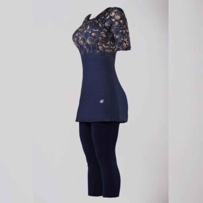 2 Piece Women’s Short Sleeve Swimsuit Model Floral