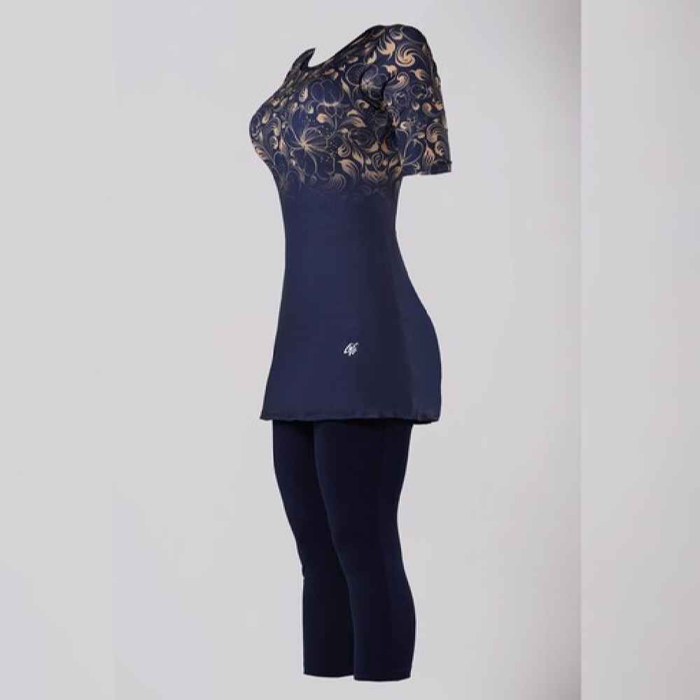 2 Piece Women’s Short Sleeve Swimsuit Model Floral