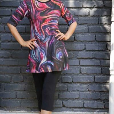 2 Piece Women’s Short Sleeve Swimsuit Model Lara