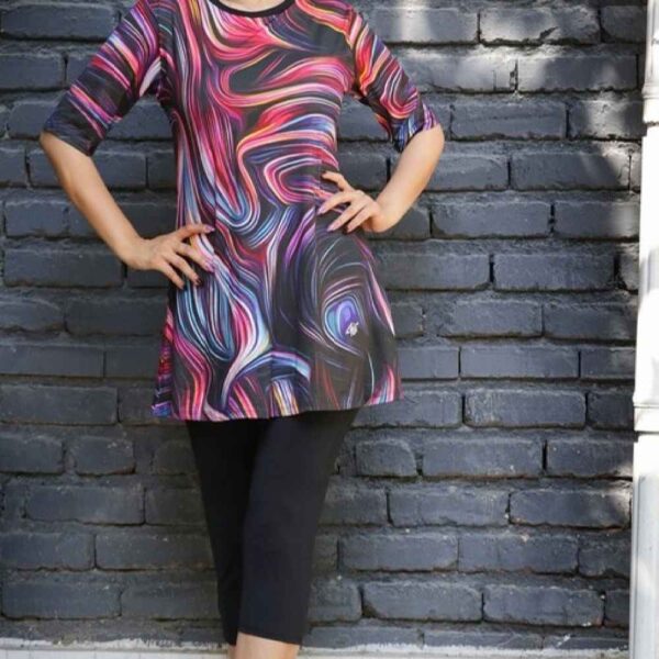 2 Piece Women's Short Sleeve Swimsuit Model Lara