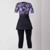2 Piece Women's Short Sleeve Swimsuit Model Sima