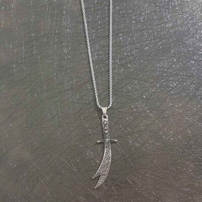 Zulfiqar Sword Necklace – Islamic Steel Sword Pendant