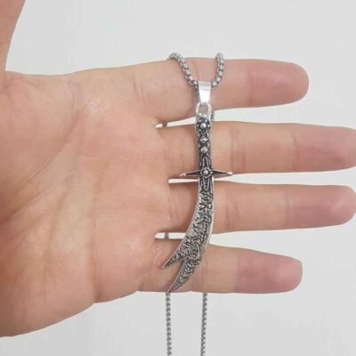 Zulfiqar Sword Necklace – Islamic Steel Sword Pendant