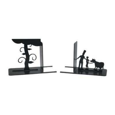 Metal Art Bookend for Shelf with the Design Safa