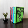 Metal Art Bookend for Shelf with the Design Face