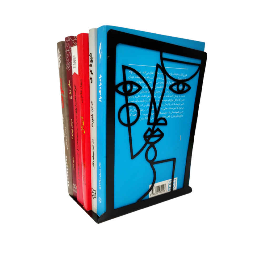 Face Design Metal Art Bookend – Bold Choice for Modern Shelves