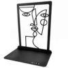 Face Design Metal Art Bookend – Bold Choice for Modern Shelves
