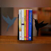 Metal Art Bookend for Shelf with Animal-themed Design Birds
