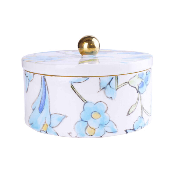 Ceramic Sugar Bowl with Lid Artistic Style Parandeh