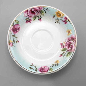 Persian Tea Saucer – Porcelain with Berkeh Design (Set of 6)