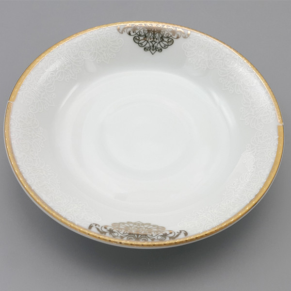 Persian Tea Saucer - Porcelain with Haleh Design (Set of 6)