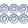 Persian Tea Saucer - Porcelain with Samarghand Design (Set of 6)