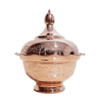 Handcrafted Persian Copper Sugar Bowl with – Hammered Sima