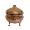 Handcrafted Persian Copper Sugar Bowl with Lid - Hammered Vida