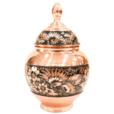 Handcrafted Persian Engraved Copper Sugar Bowl Almas