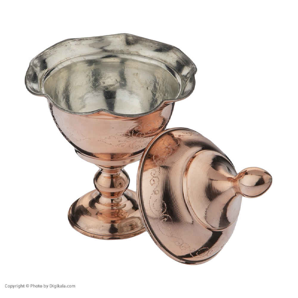 Handcrafted Persian Copper Sugar Bowl with – Hammered Mina