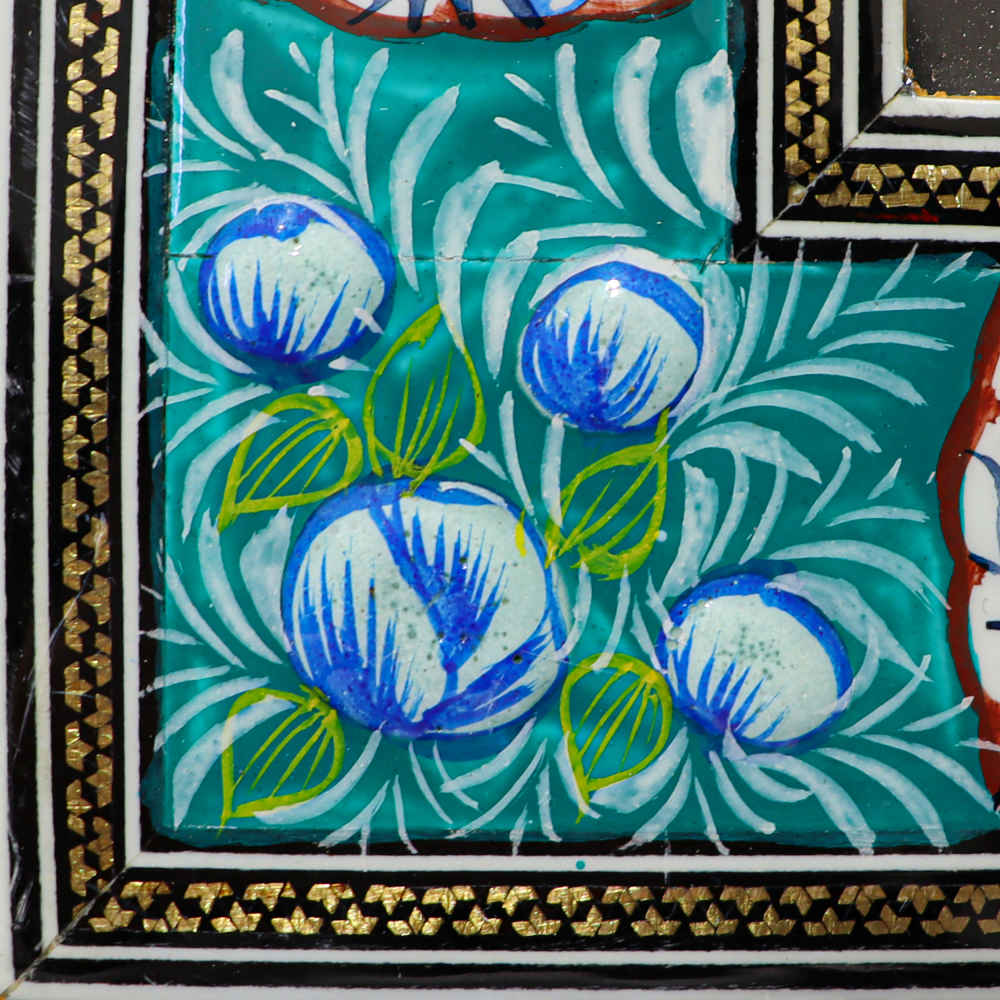 Handmade Framed Persian Engraved Copper Art Maryami – Traditional Wall Decor