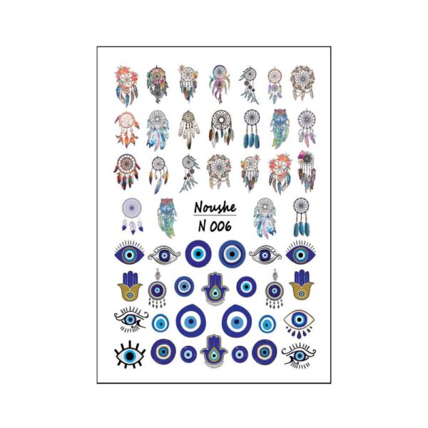 Evil Eye Design Nail Stickers Model Dream Catcher