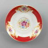 Persian Tea Saucer - Porcelain with Floral Gole Sorkh Design (Set of 6)