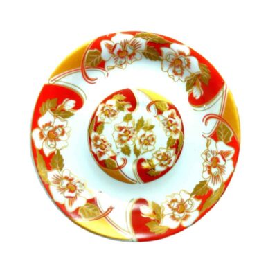 Persian Tea Saucer – Porcelain with Azin Design (Set of 6)