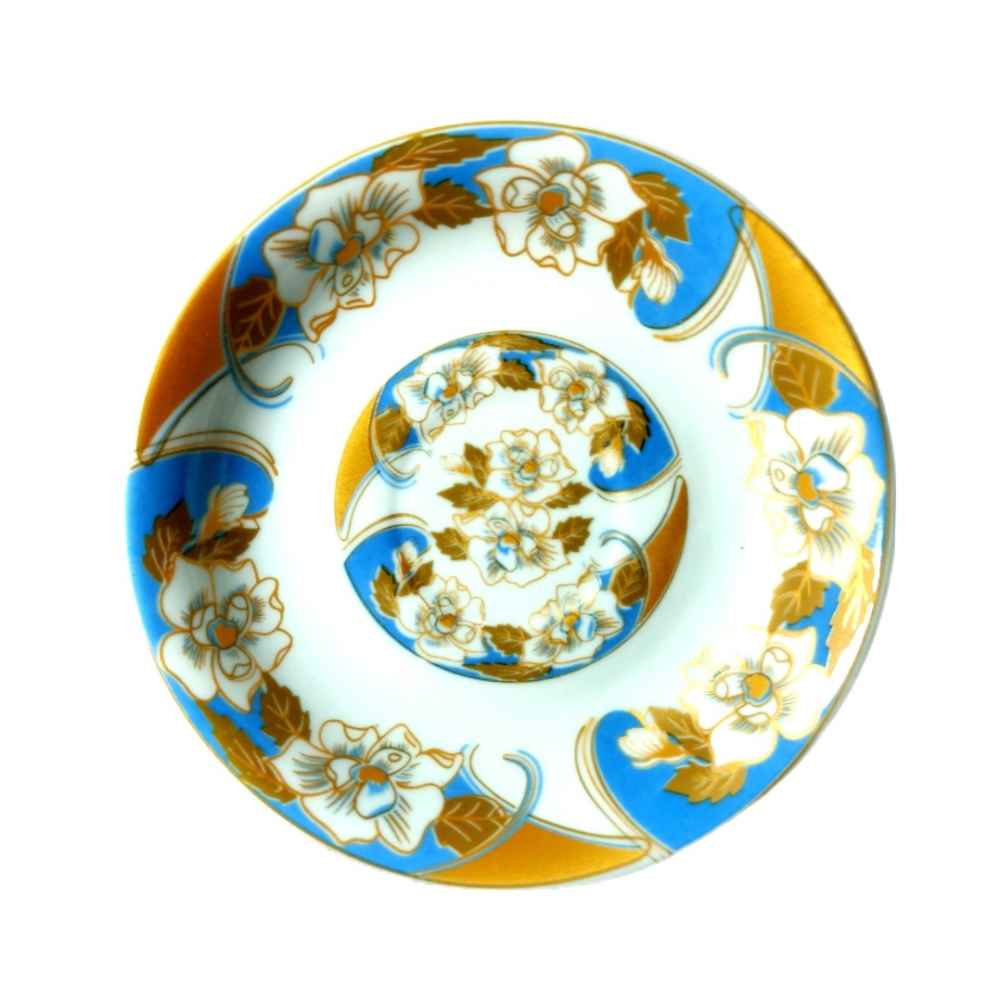 Persian Tea Saucer – Porcelain with Azin Design (Set of 6)