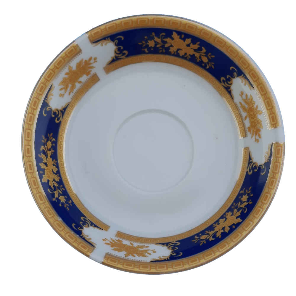 Persian Tea Saucer - Porcelain with Fardin Design (Set of 6)
