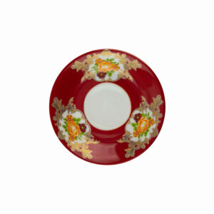 Persian Tea Saucer – Porcelain with Golbaran Design (Set of 6)