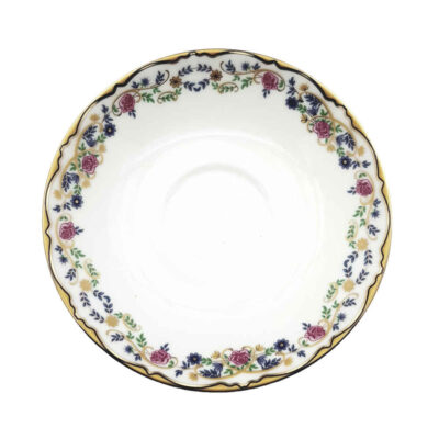 Persian Tea Saucer – Porcelain with Golestan Design (Set of 6)