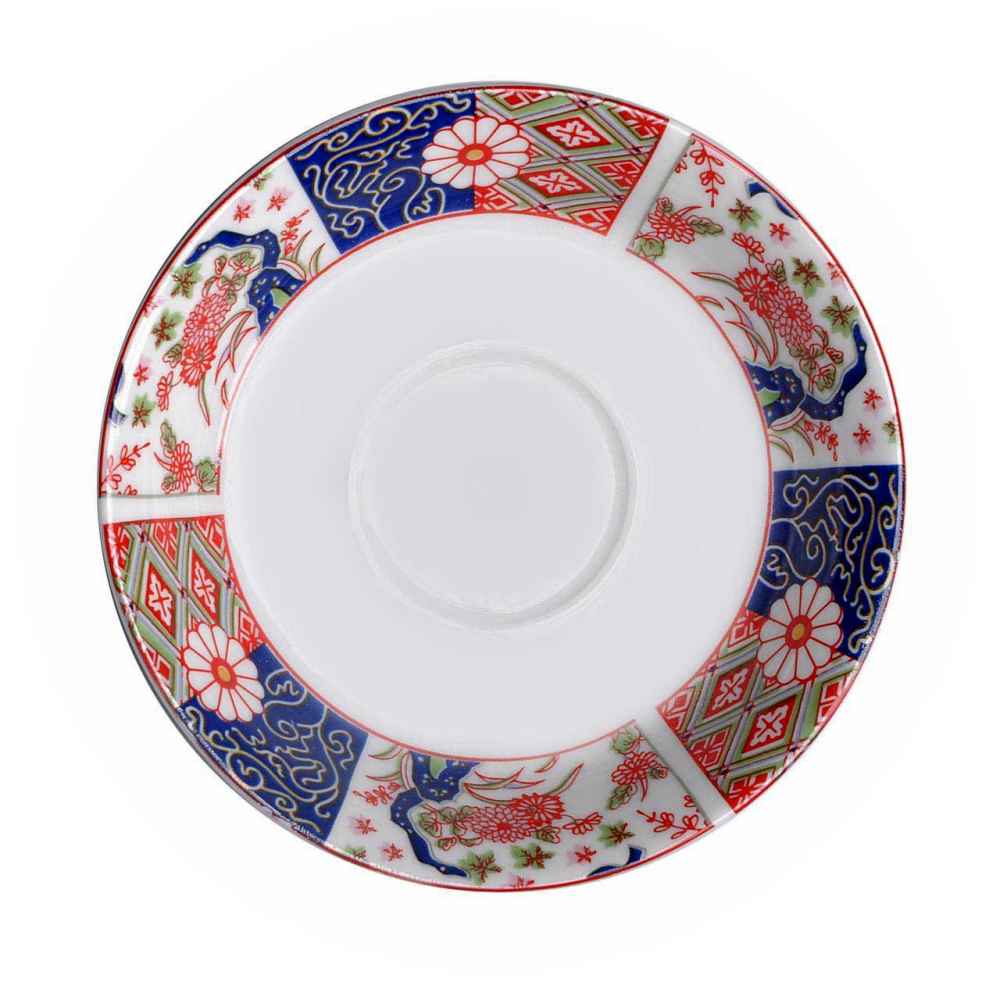 Persian Tea Saucer - Porcelain with Nastaran Design (Set of 6)