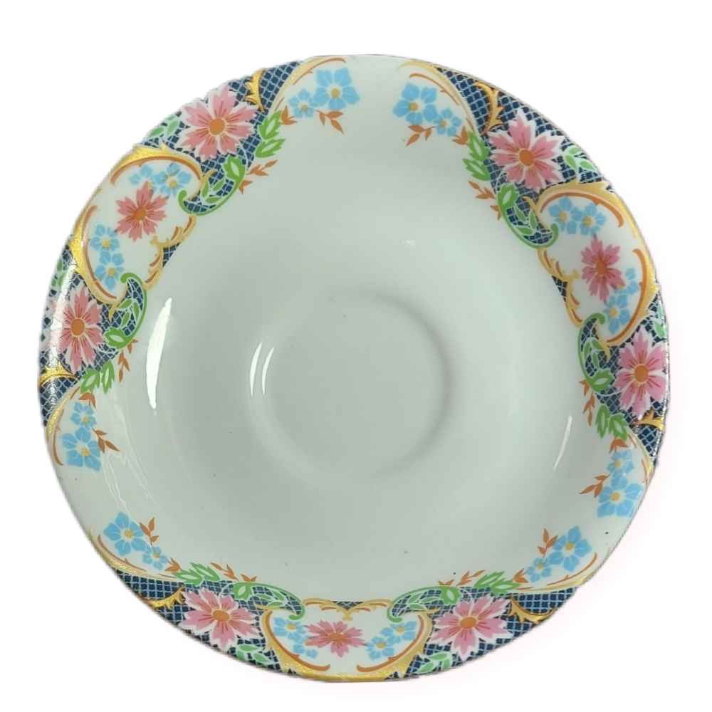 Persian Tea Saucer - Porcelain with Nostalgic Design (Set of 6)
