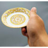 Persian Tea Saucer - Porcelain with Roniz Design (Set of 6)