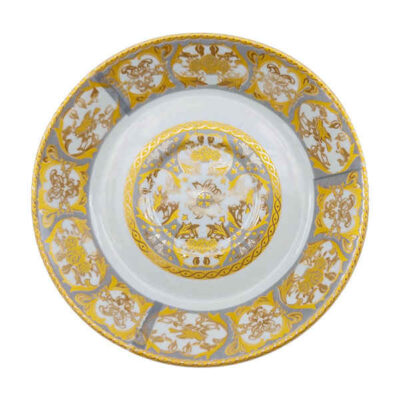 Persian Tea Saucer – Porcelain with Roniz Design (Set of 6)
