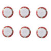 Persian Tea Saucer - Porcelain with Rose Design (Set of 6)